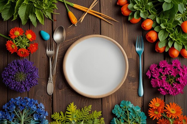 Taliz z apetycznym daniem